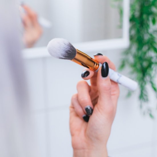 Make-up brushes in marble (10 pcs) - Sulje napsauttamalla kuva