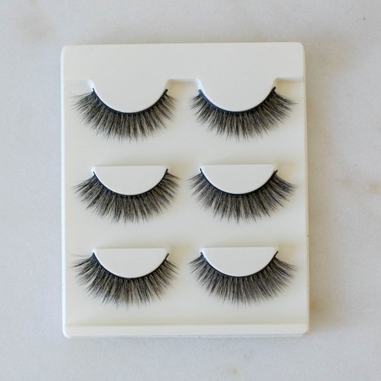 Natural fake-lashes (3 pairs) - Sulje napsauttamalla kuva