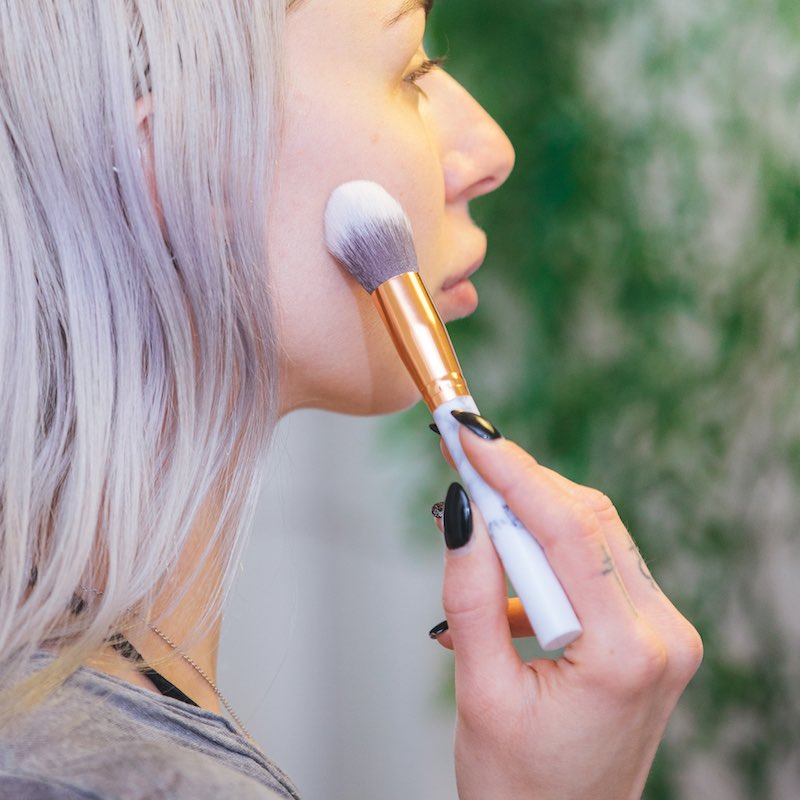 Make-up brushes in marble (10 pcs)